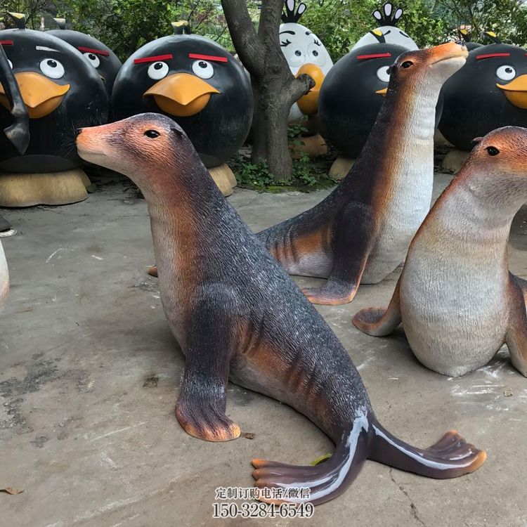 儋州园林海豹雕塑 风景区仿真雕塑 广场小品 儋州园林海豹雕塑 风景区仿真雕塑 广场小品