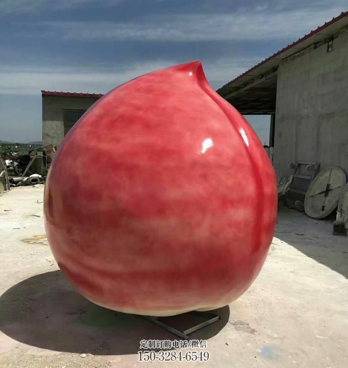 文昌公园寿桃雕塑 酒店门口雕塑 彩绘摆件