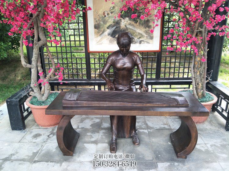 文昌弹古筝雕塑厂家,景观概念,民俗人物雕塑通用 文昌弹古筝雕塑厂家,景观概念,民俗人物雕塑通用