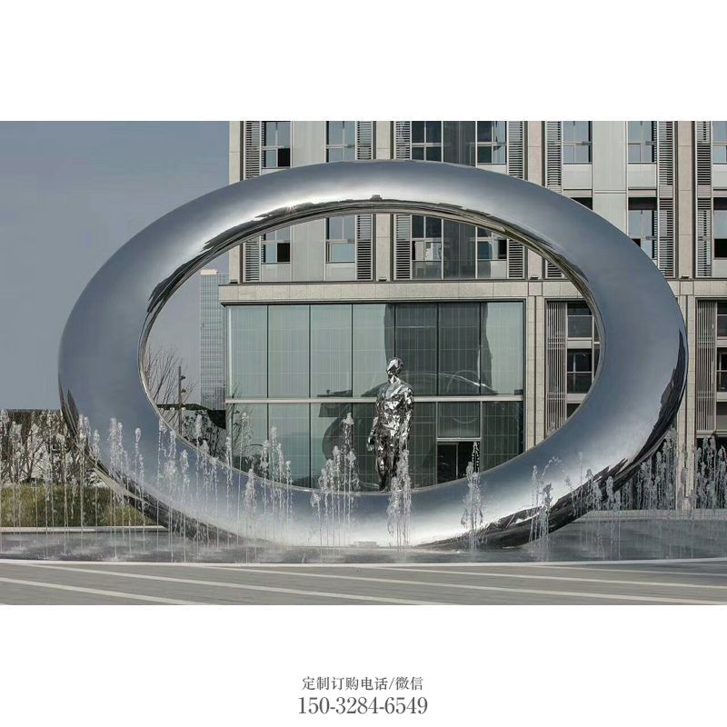 定安小区圆环雕塑,水帘喷泉雕塑,水景艺术效果 定安小区圆环雕塑,水帘喷泉雕塑,水景艺术效果