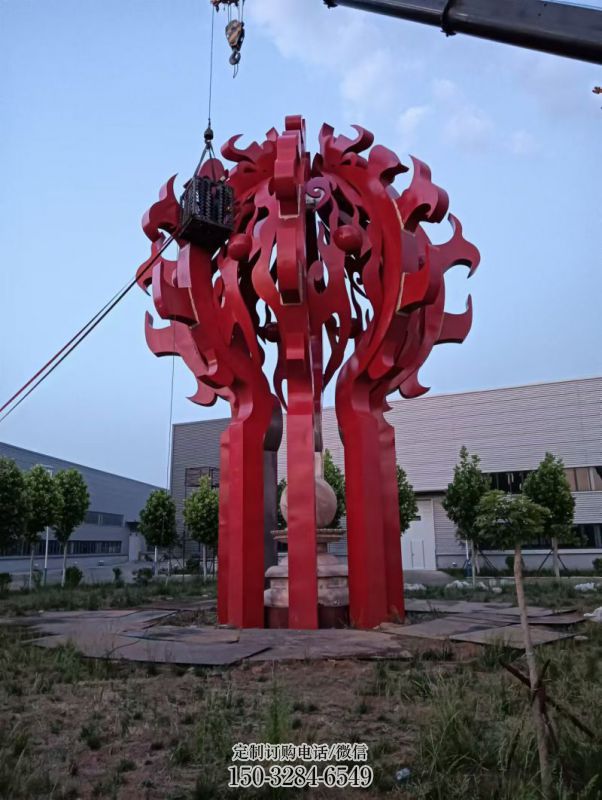 文昌火球雕塑,精神堡垒火球雕塑落地展示 (11) 文昌火球雕塑,精神堡垒火球雕塑落地展示 (11)